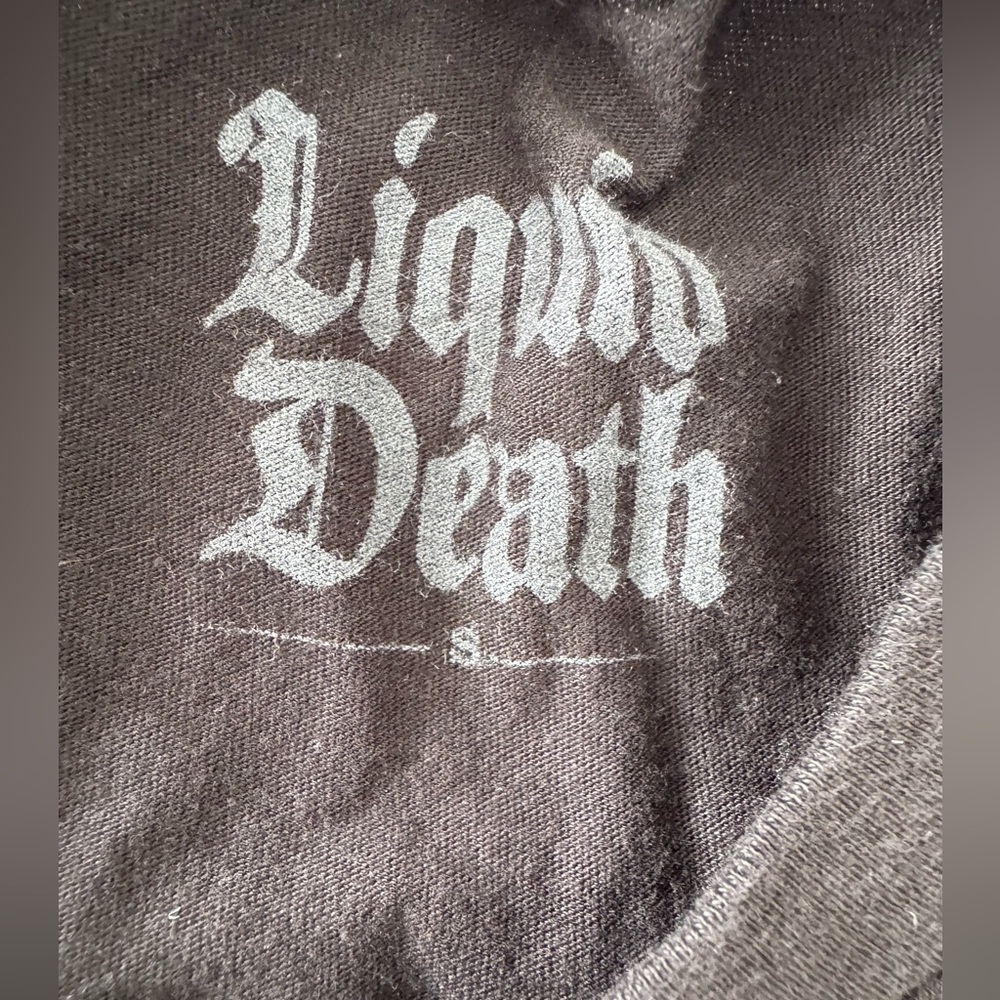 Liquid Death Chainsaw Princess Graphic Tee Black Small Punk Goth - Picture 8 of 9